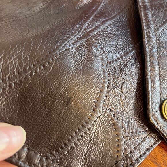 Genuine Leather Brown Snap Button Front Vest Western Wear Urban Cowboy Size XL - Picture 12 of 12